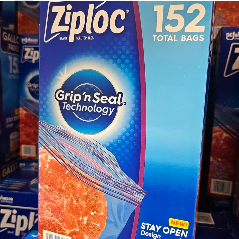 Ziploc Double Zipper Freezer Bag, Gallon, 38-count, 4-pack